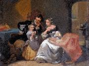 Charles van den Daele A happy family oil painting on canvas
